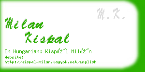 milan kispal business card